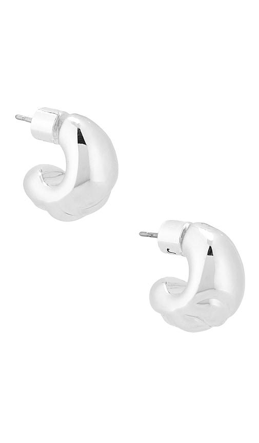 jenny bird small nelle hoops in metallic silver.
