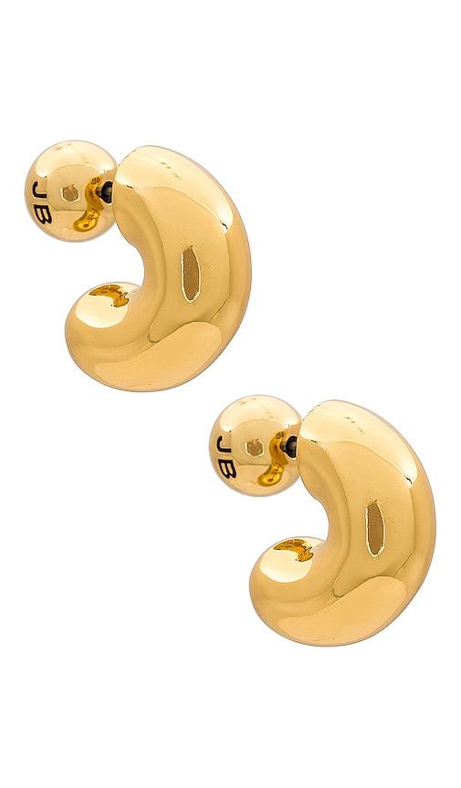 jenny bird tome small hoops in metallic gold.