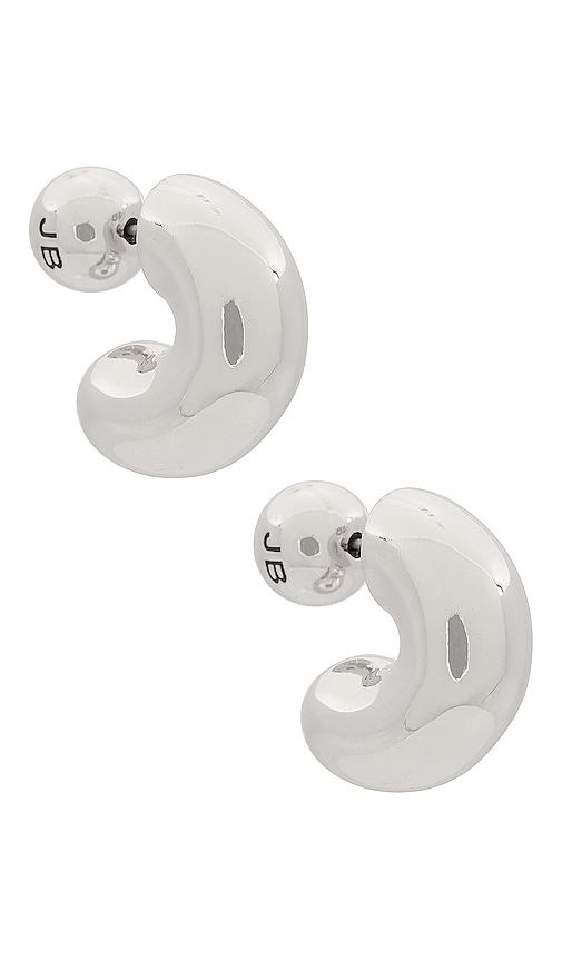 jenny bird tome small hoops in metallic silver.