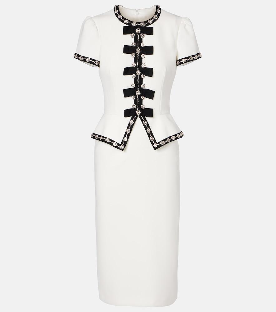 jenny packham bisou crystal-embellished midi dress