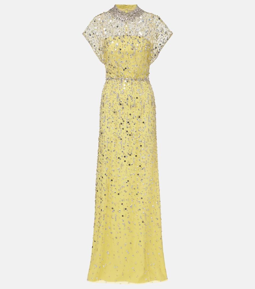 jenny packham crystal drop beaded gown