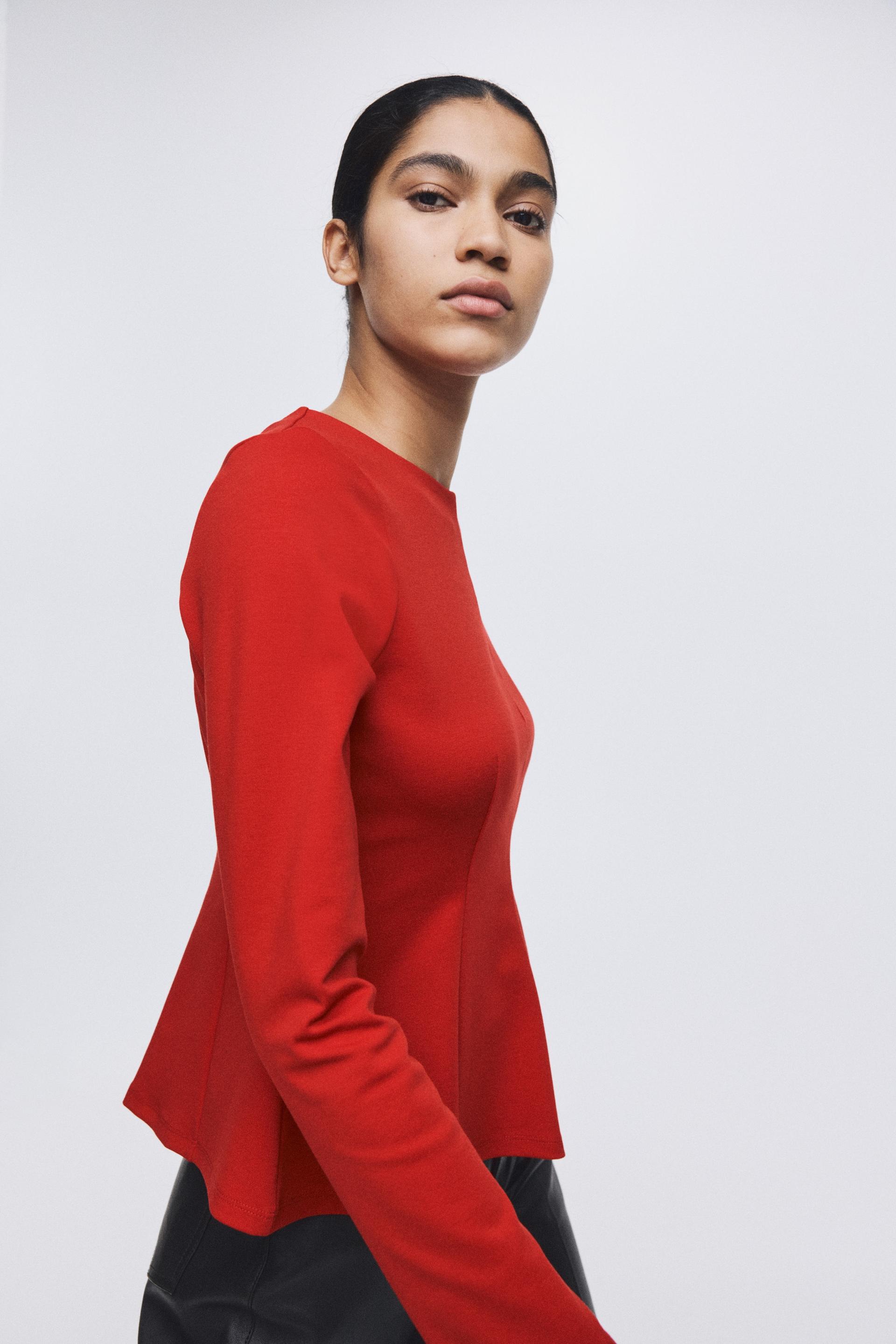 jersey peplum top