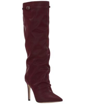 jessica simpson womens paeril buckle slouch stiletto boots regular wide calf