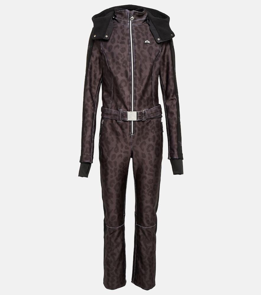 jet set magic ghoster leopard-print ski suit