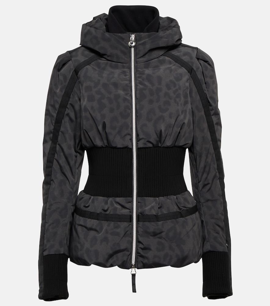 jet set raffaella leopard-print ski jacket