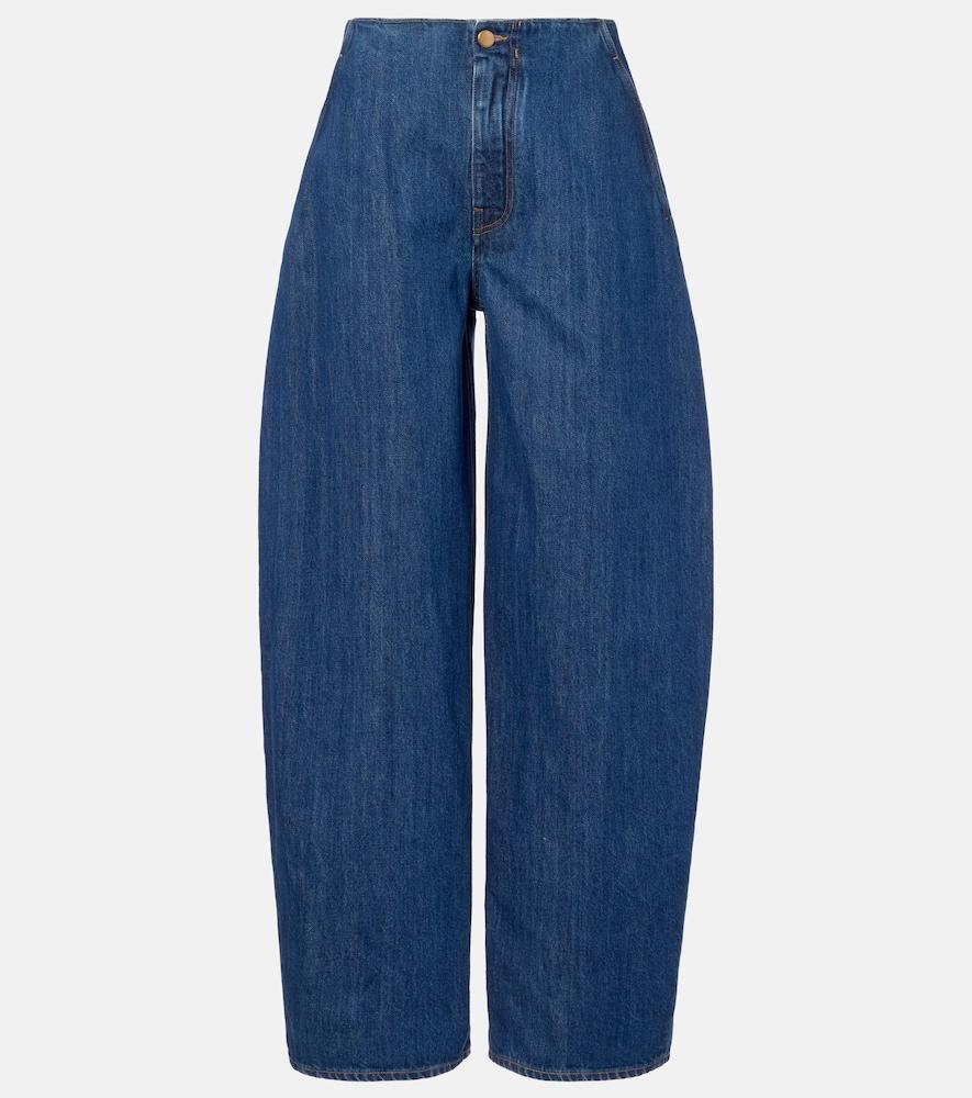 jil sander barrel-leg jeans