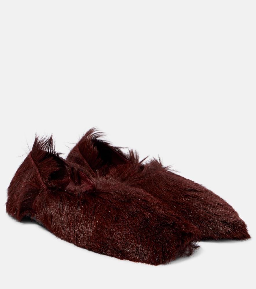 jil sander calf hair flats