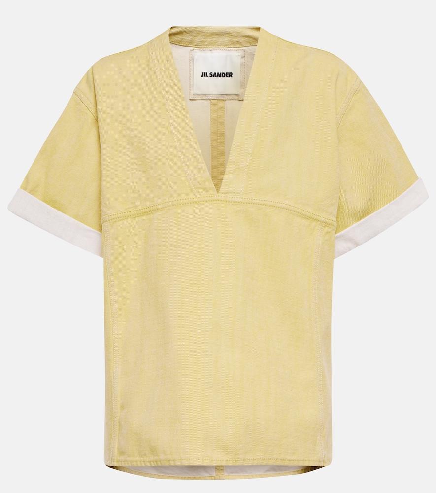 jil sander denim blouse