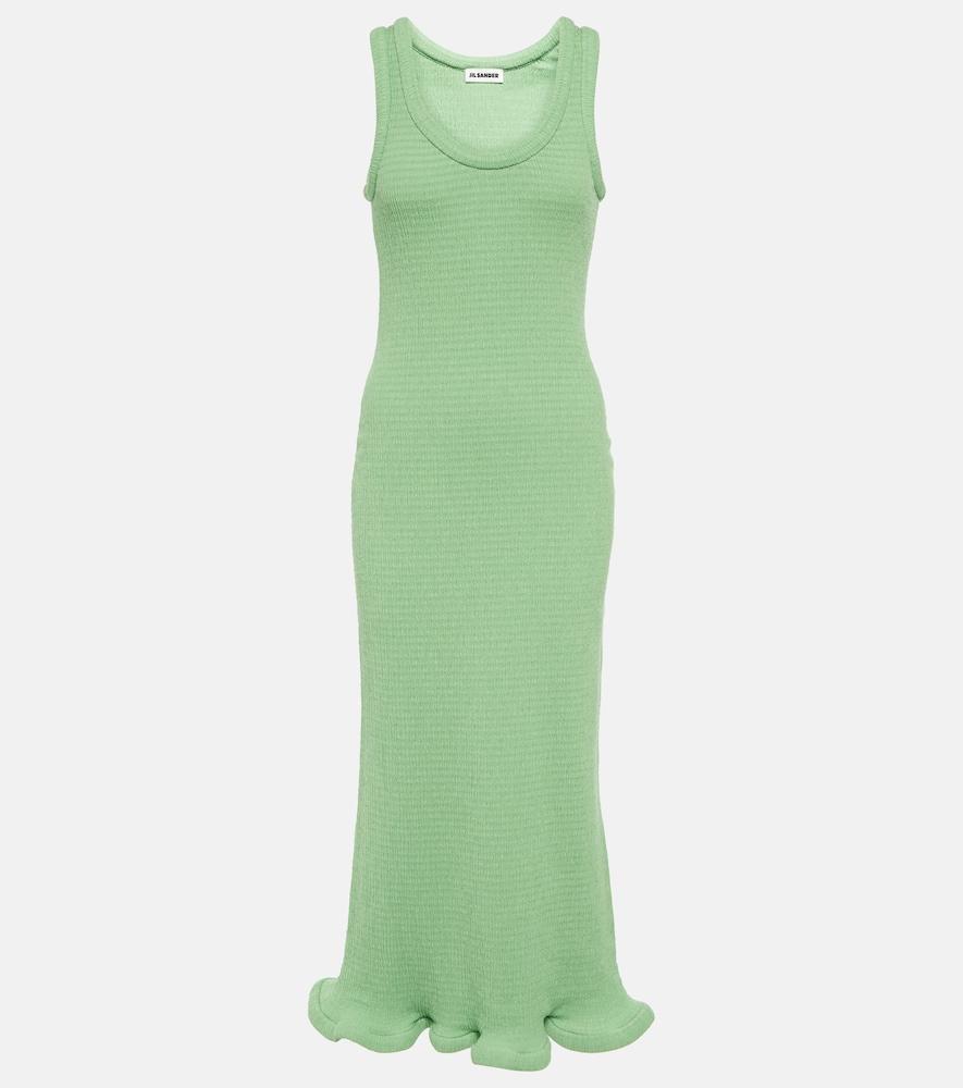 jil sander jersey midi dress