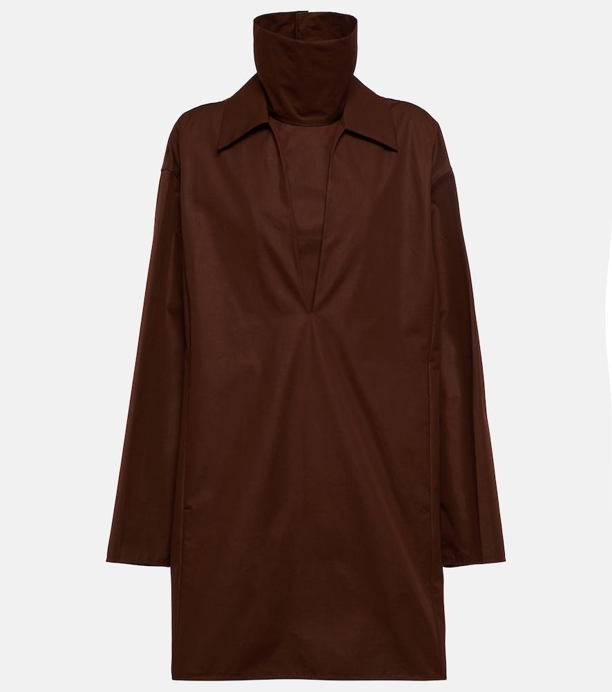jil sander layered cotton minidress