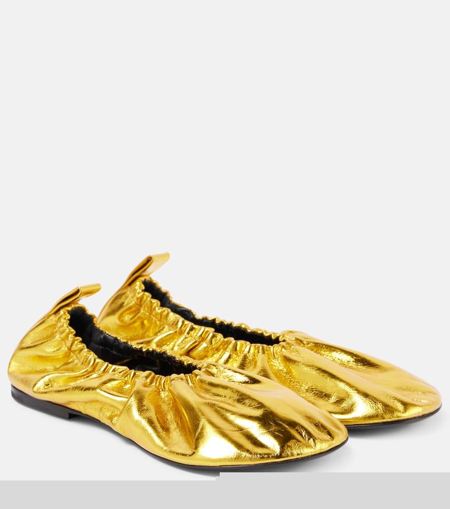 jil sander leather ballet flats