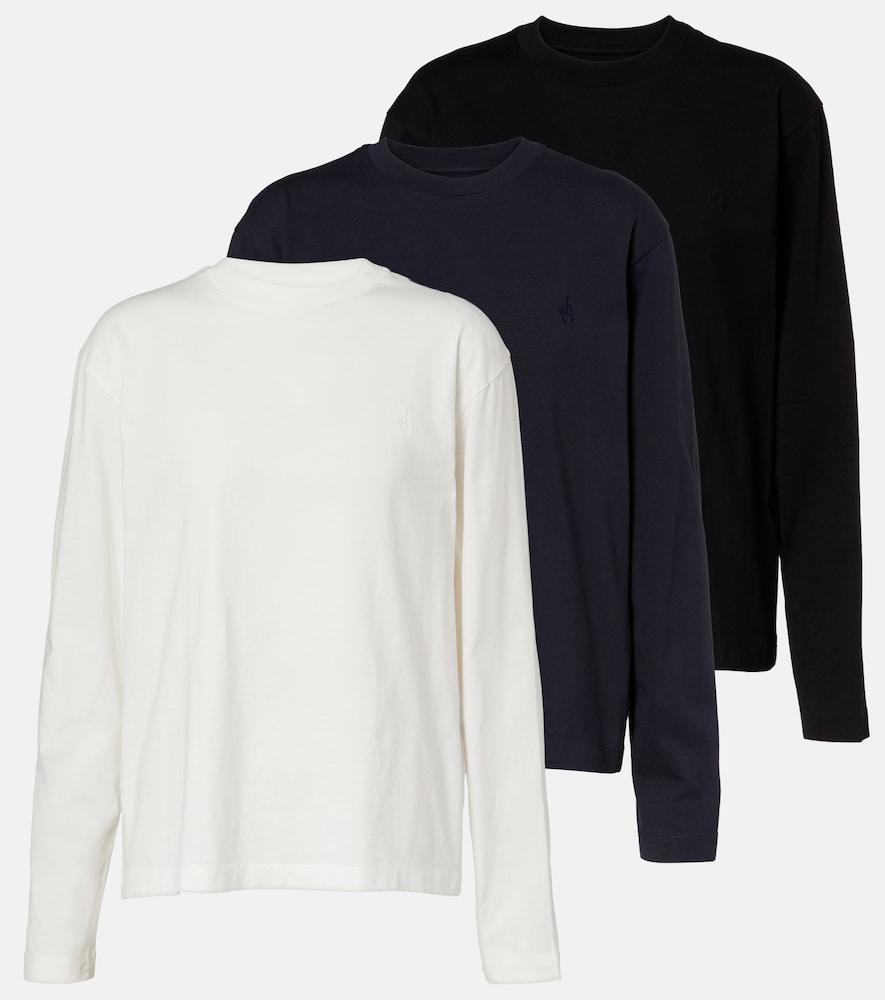 jil sander set of 3 cotton jersey t-shirts