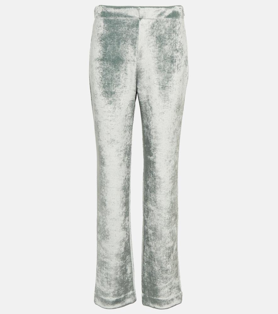 jil sander straight-leg wool-blend pants