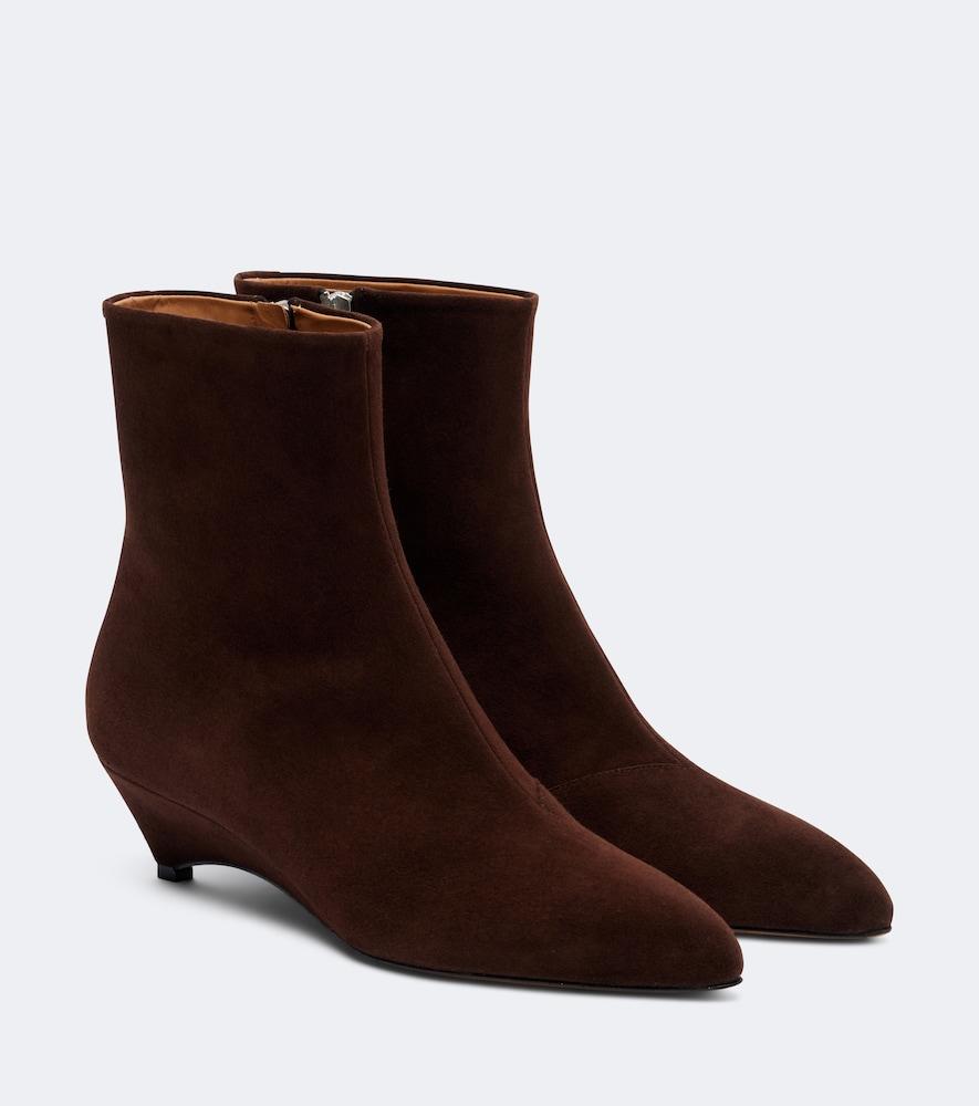 jil sander suede ankle boots