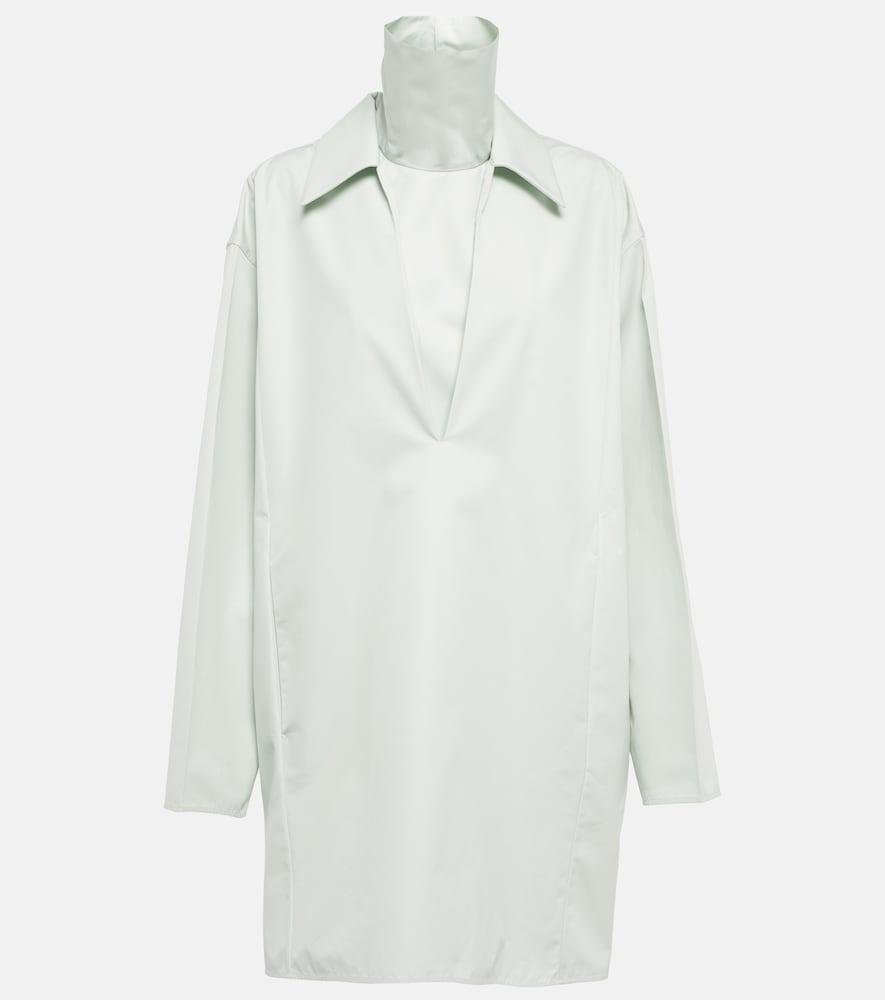 jil sander v-neck cotton minidress