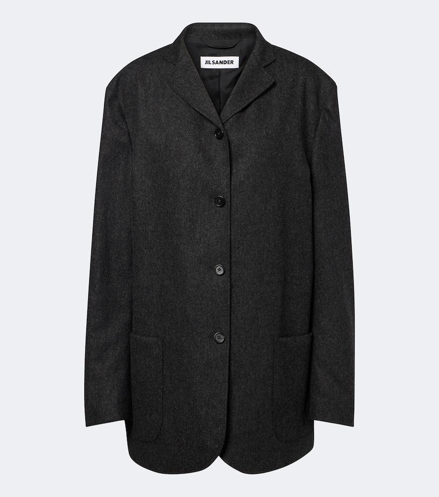 jil sander wool flannel jacket