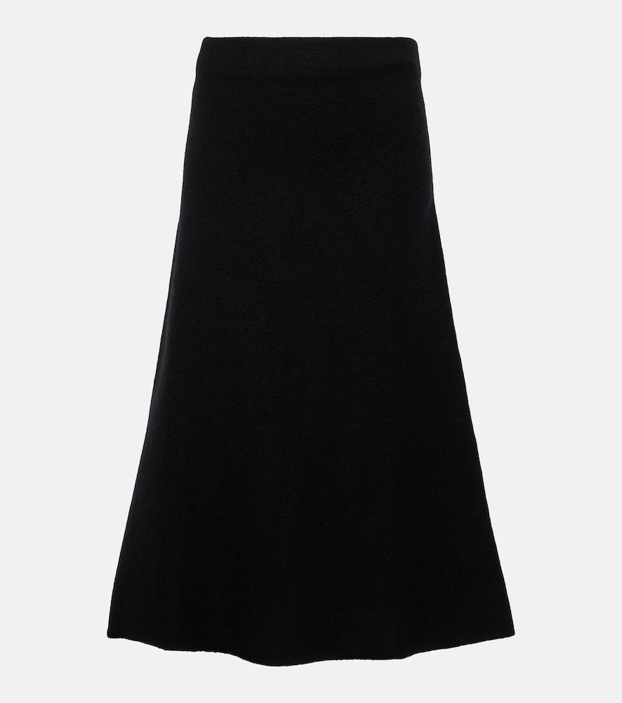 jil sander wool midi skirt