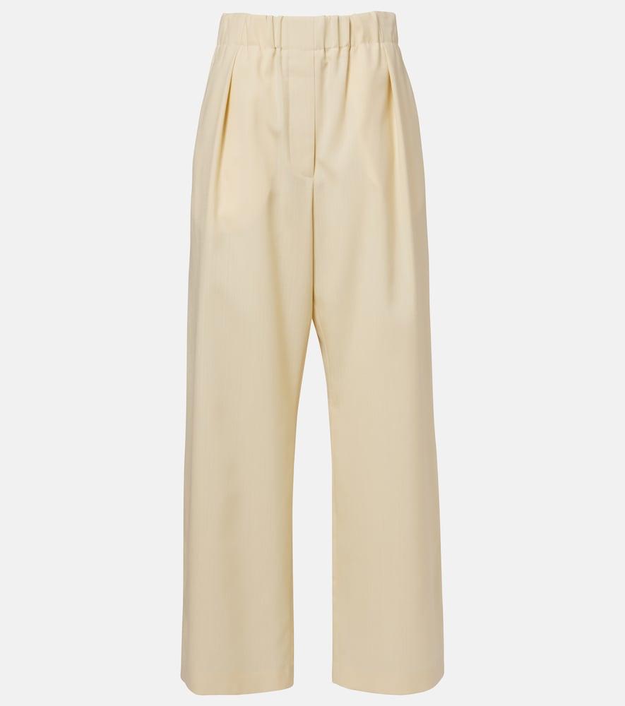 jil sander wool wide-leg pants