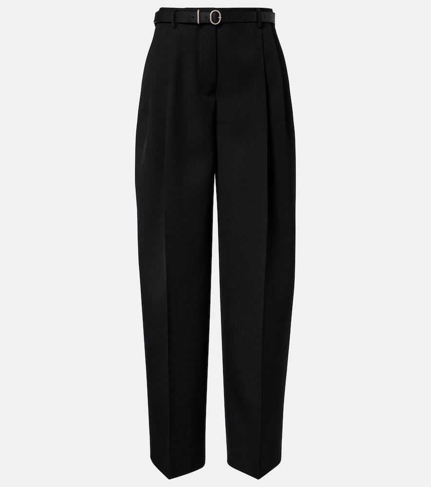 jil sander wool wide-leg pants