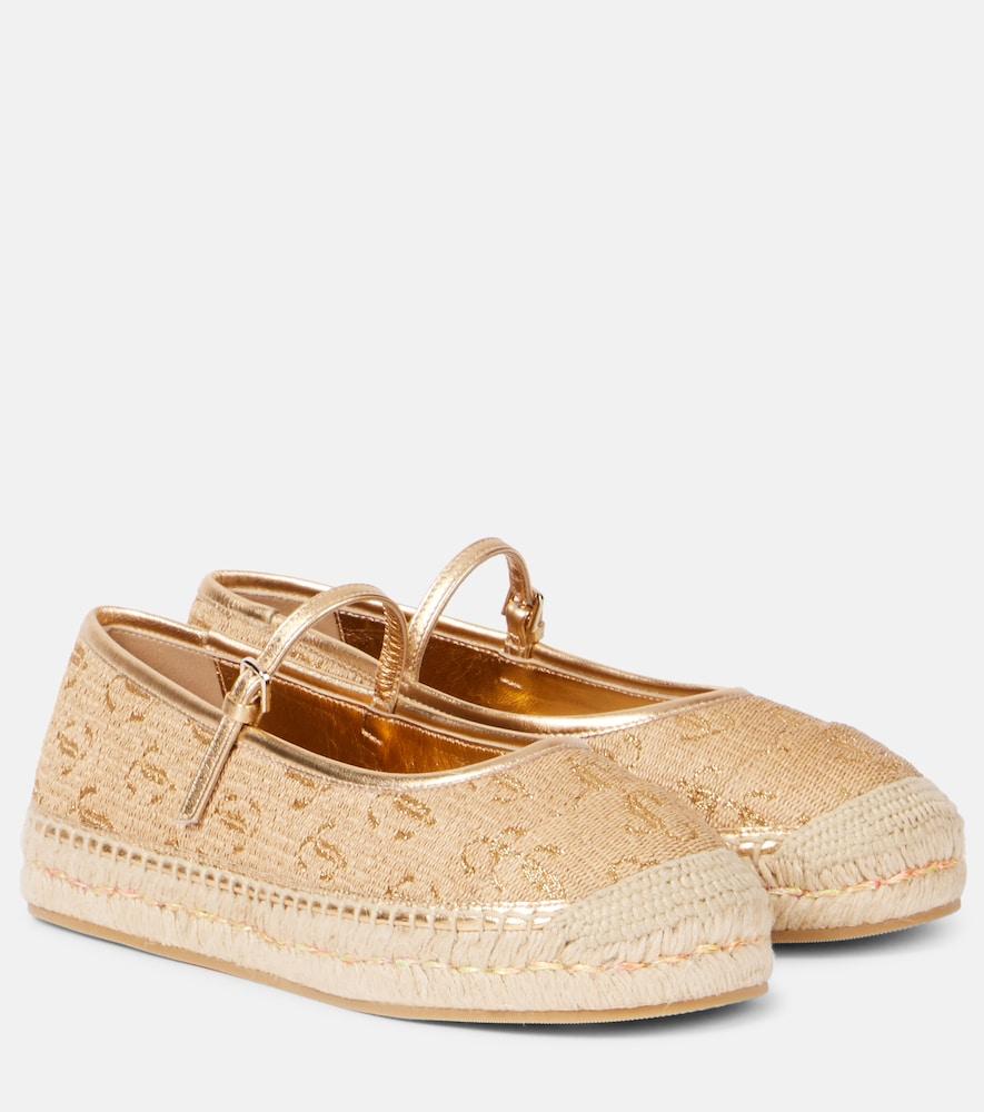 jimmy choo aciel leather-trimmed espadrilles
