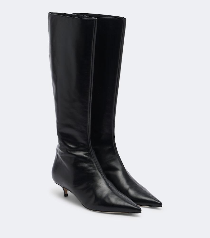jimmy choo amis leather knee-high boots