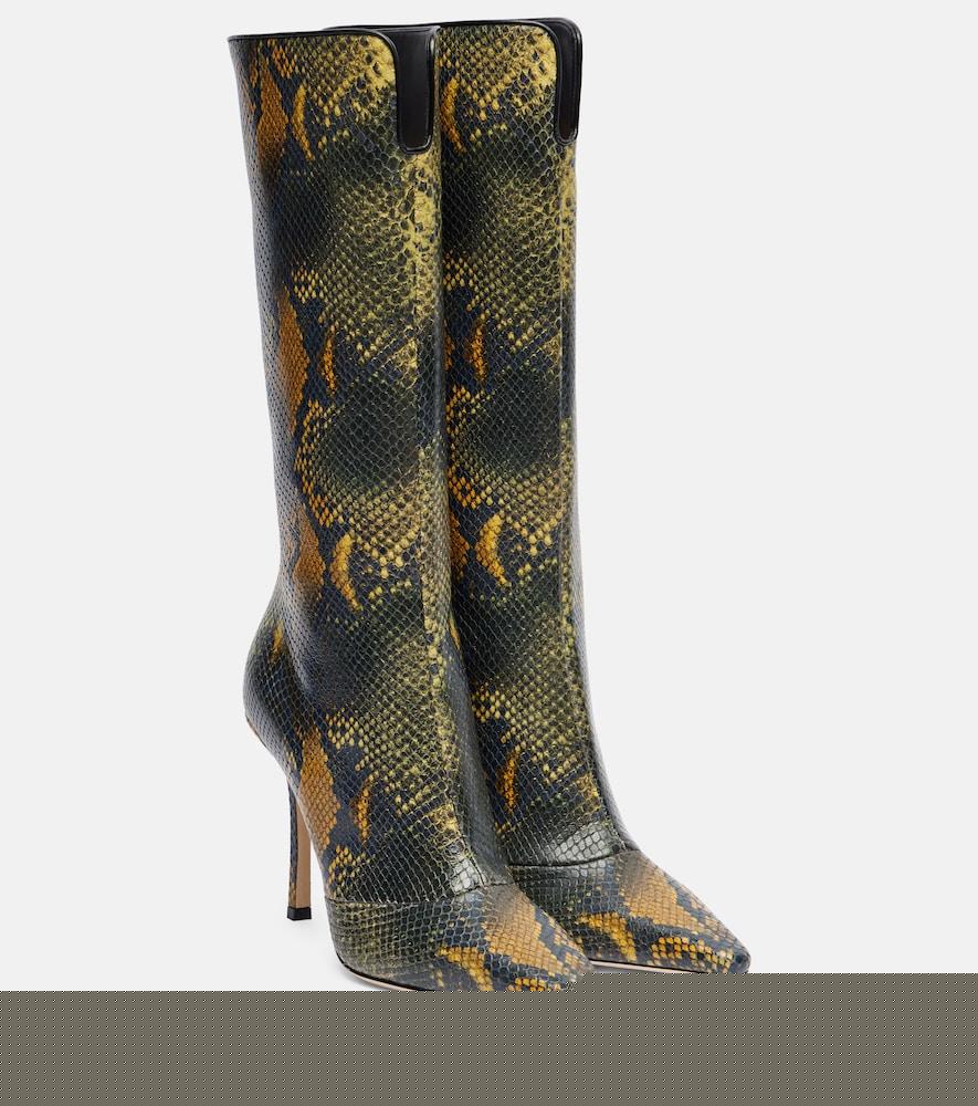 jimmy choo archive boot 100 leather knee-high boots