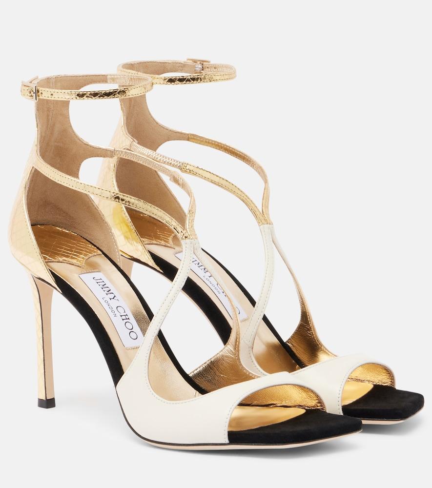 jimmy choo azia leather sandals