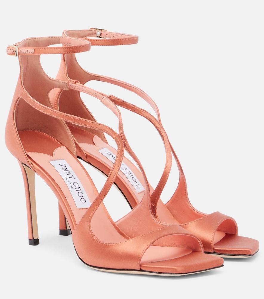 jimmy choo azia satin sandals