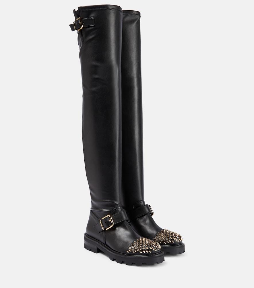 jimmy choo biker ii leather over-the-knee boots