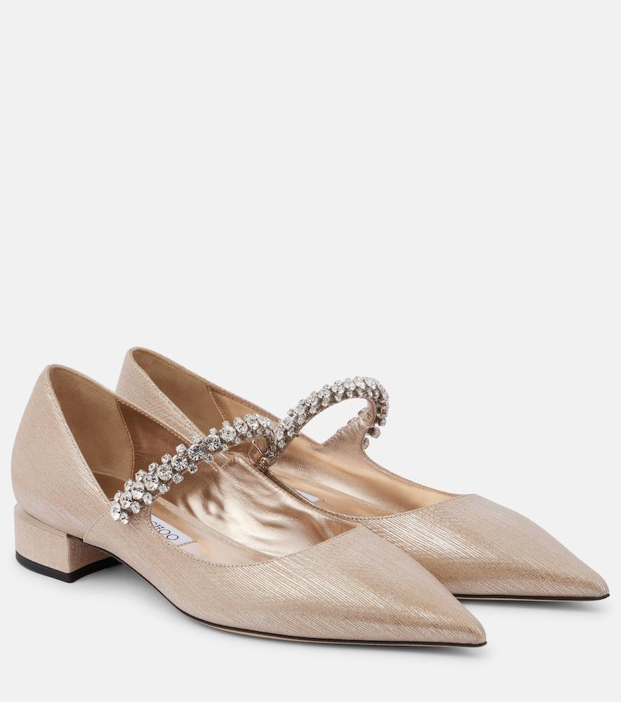 jimmy choo bing embellished leather mary jane pumps