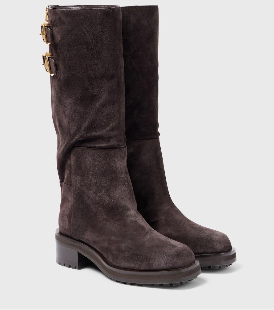 jimmy choo brooklyn kb 50 suede knee-high boots