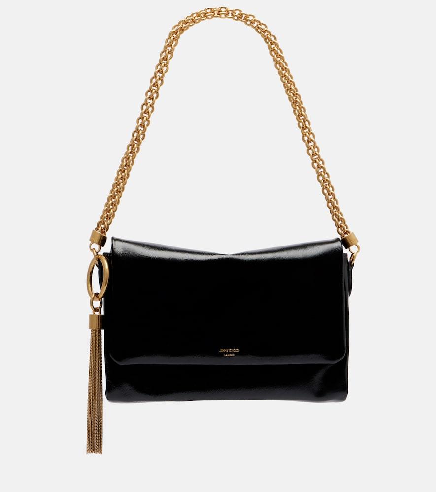 jimmy choo callie flap leather shoulder bag
