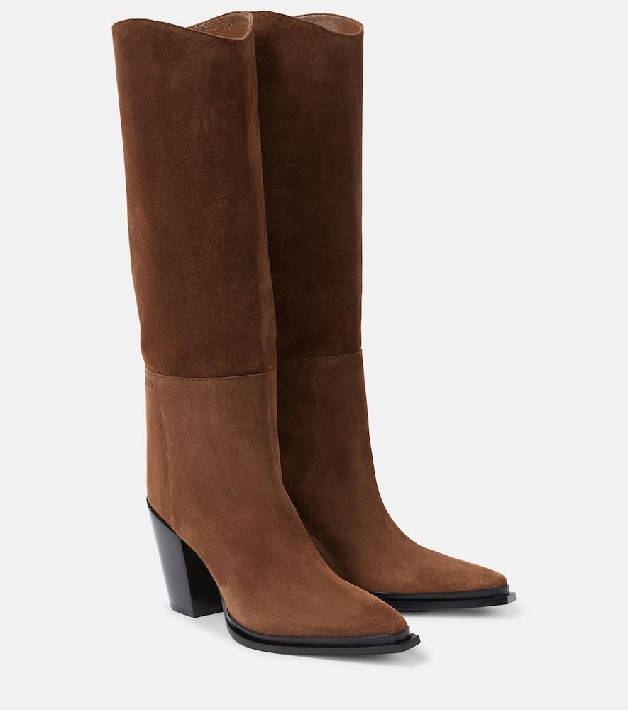 jimmy choo cece 80 suede knee-high boots
