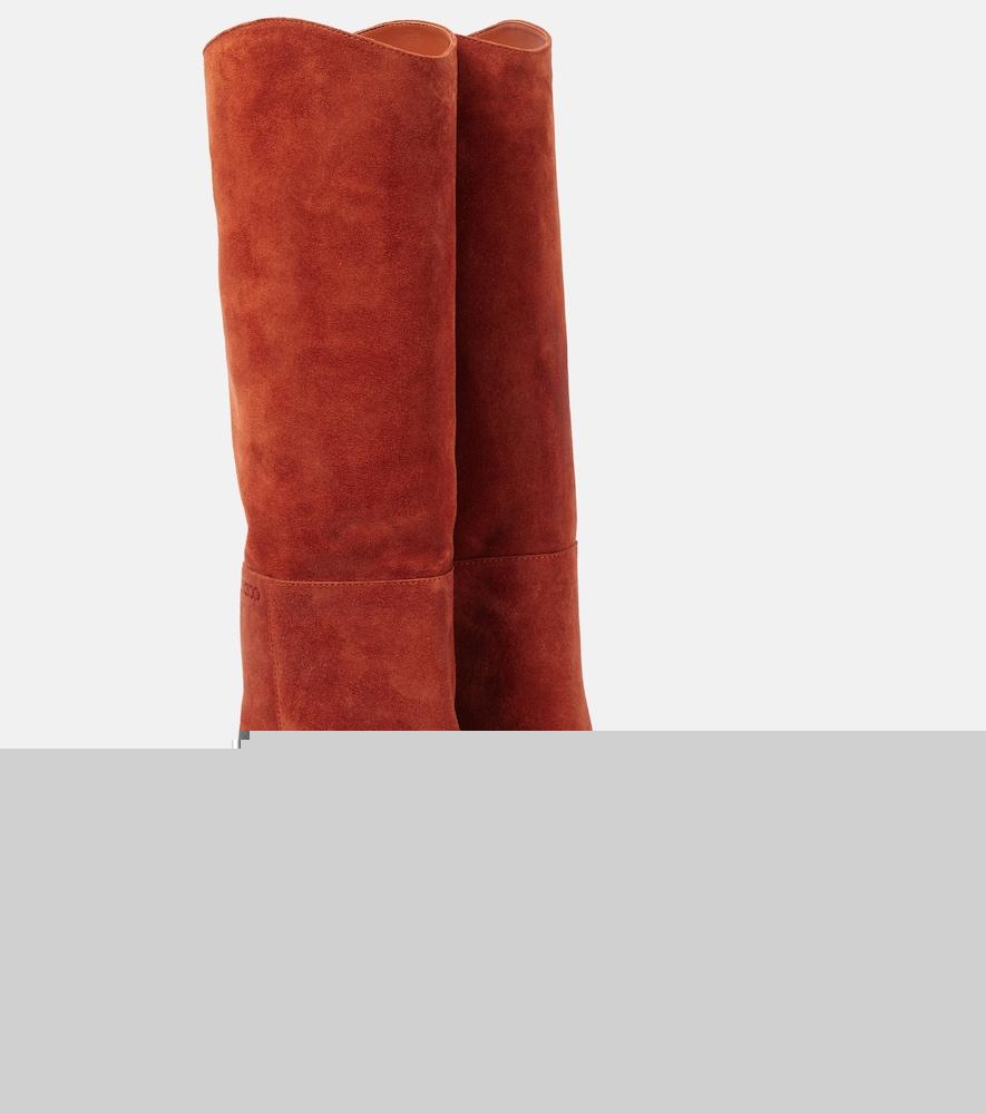 jimmy choo cece 80 suede knee-high boots