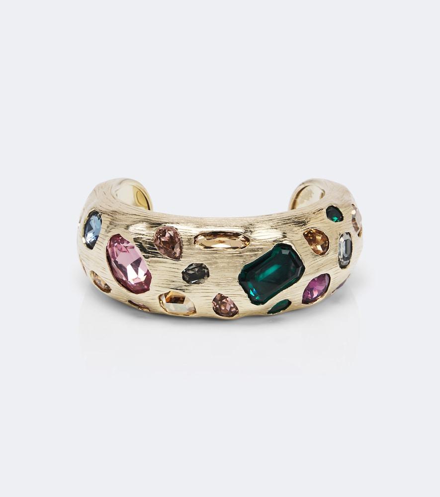 jimmy choo crystal-embellished bangle