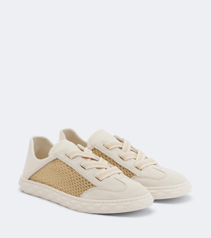 jimmy choo diamond light flex suede sneakers