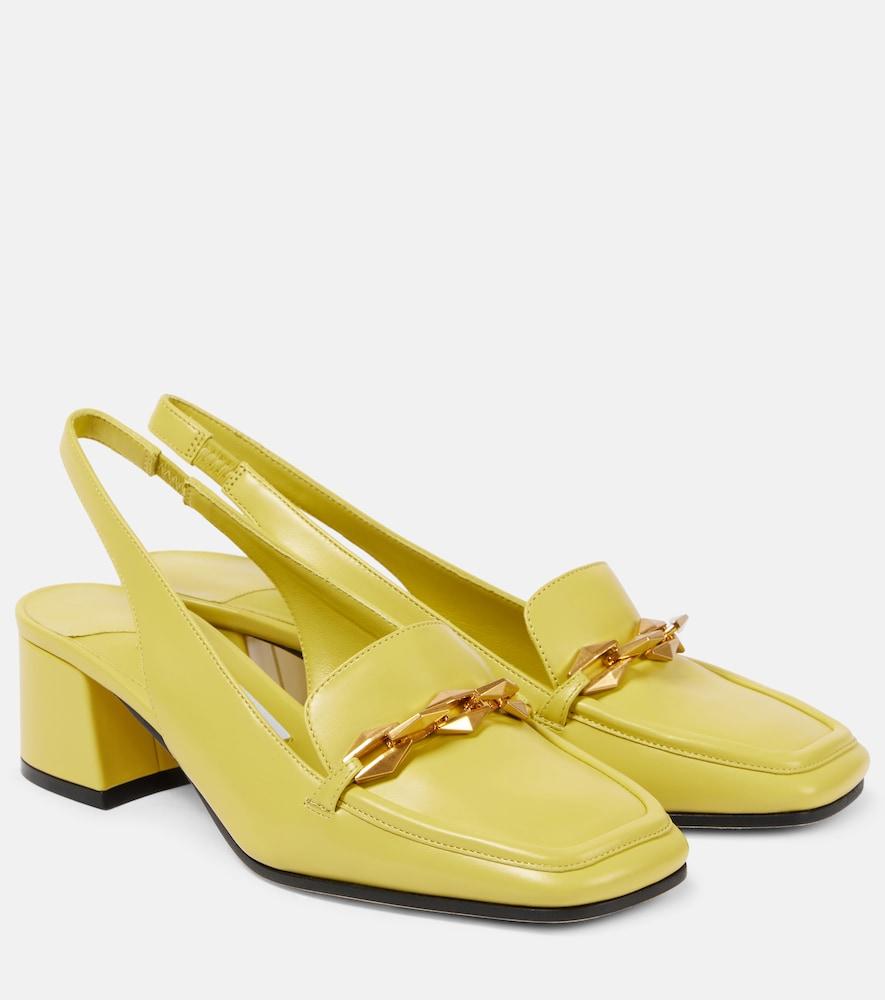 jimmy choo diamond tilda 45 leather slingback pumps