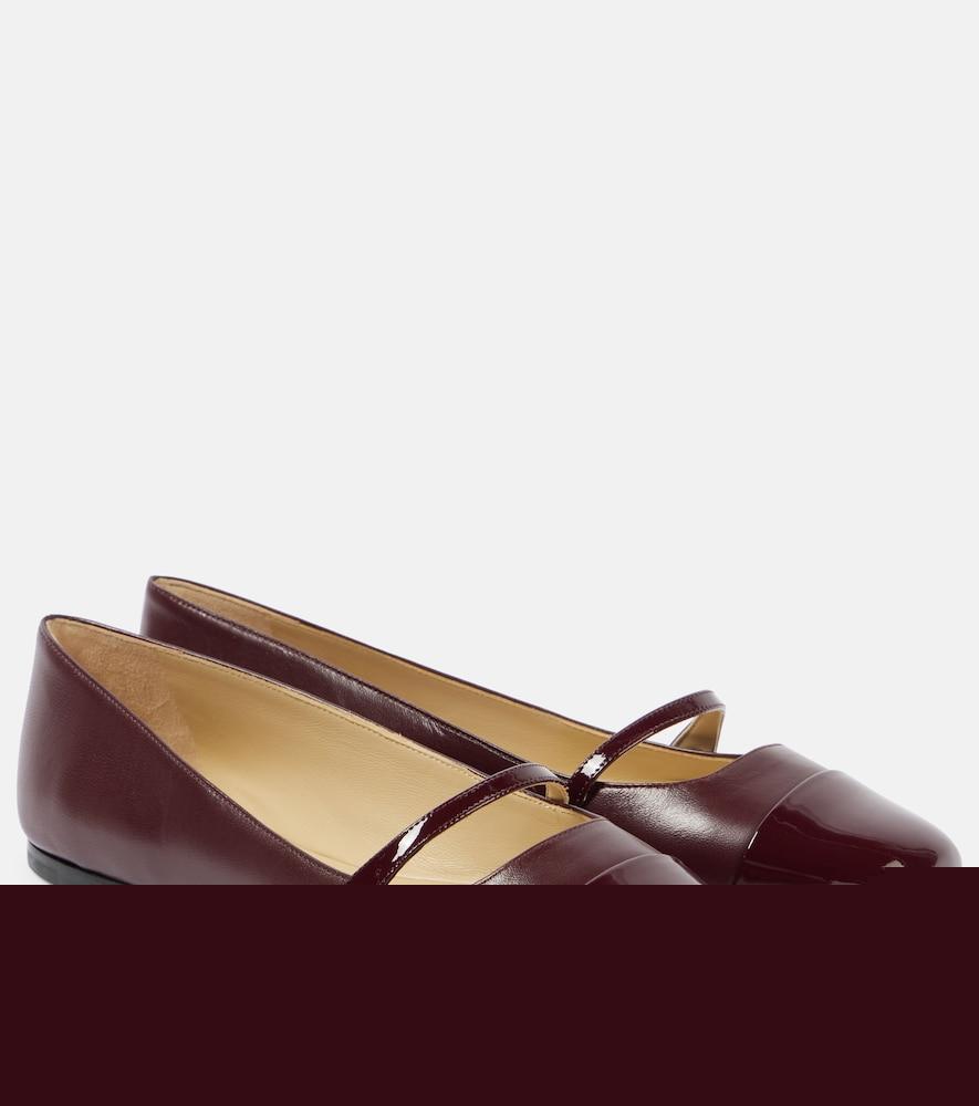 jimmy choo elisa leather mary jane flats