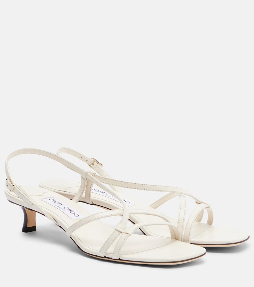 jimmy choo farris leather slingback sandals