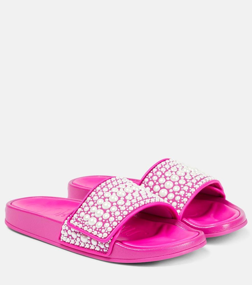 jimmy choo fitz embellished slides