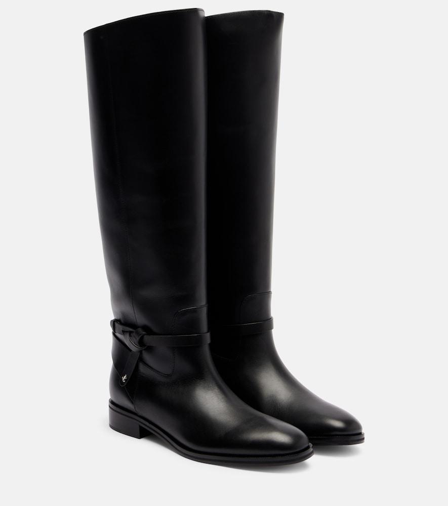 jimmy choo lawton leather knee-high boots