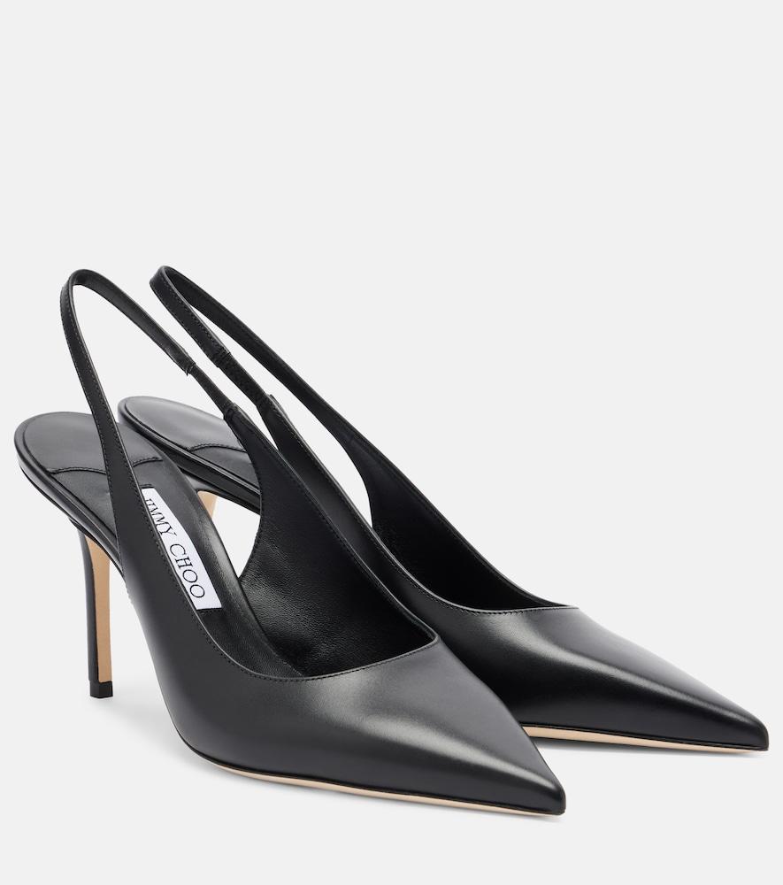 jimmy choo love leather slingback pumps