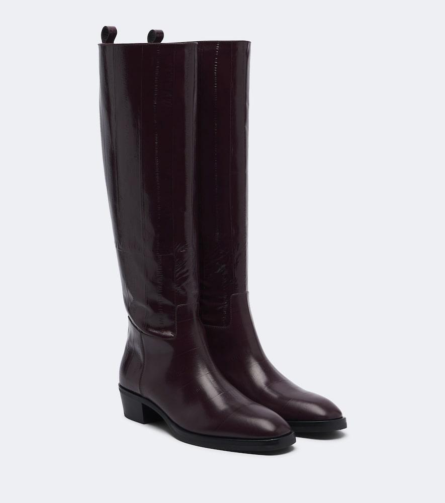 jimmy choo mave leather knee-high boots