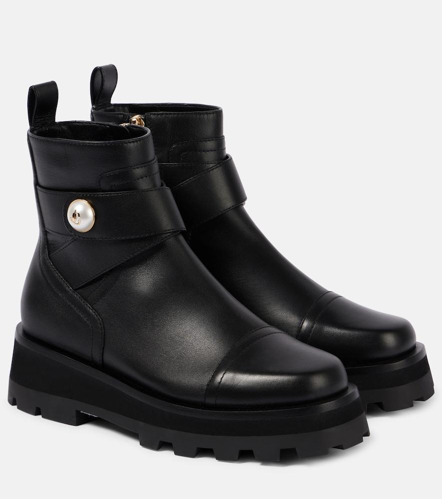 jimmy choo meena leather ankle boots