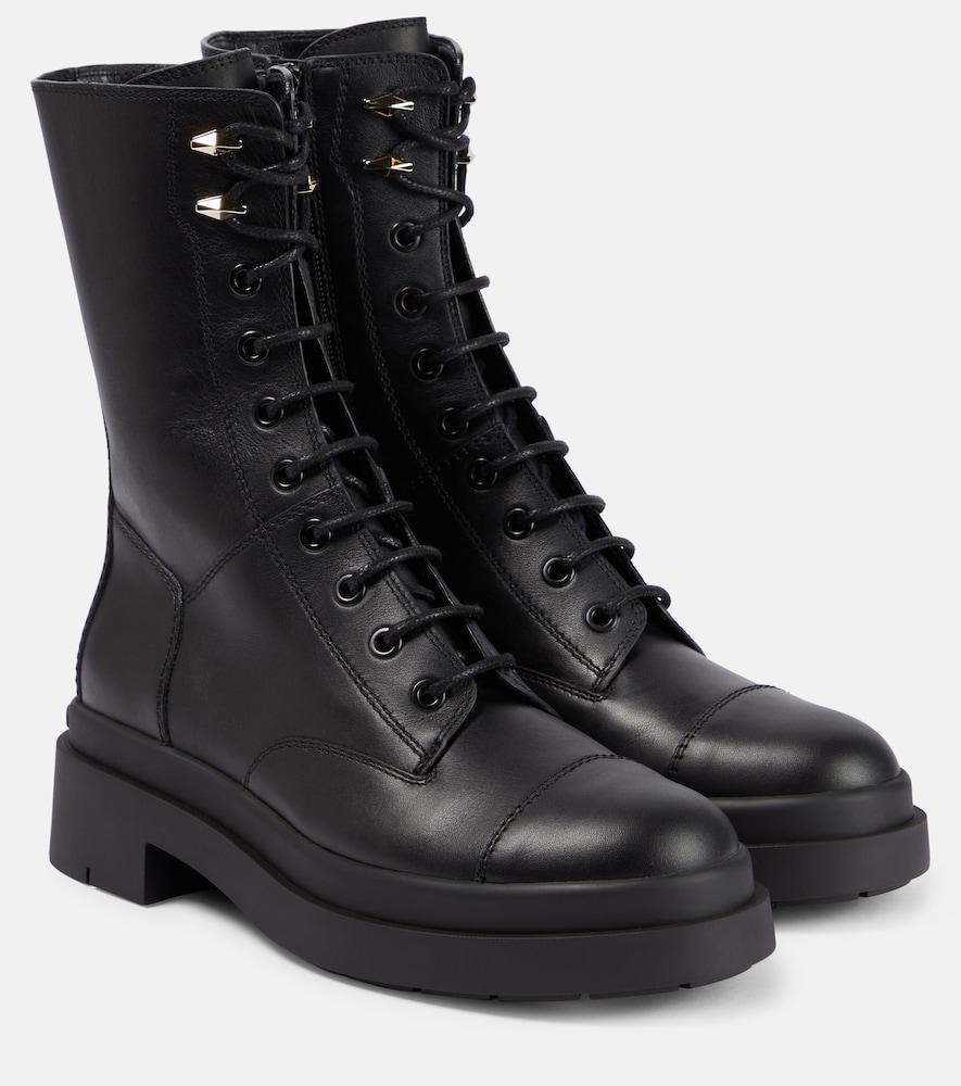 jimmy choo nari leather mid-calf boots