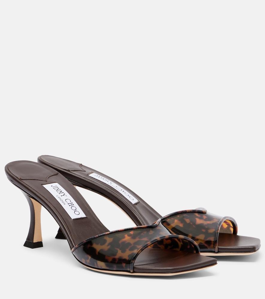 jimmy choo skye leopard-print tpu mules