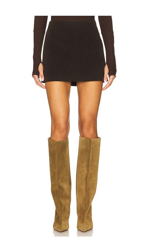 joe's jeans faux suede mini skirt in chocolate. - size 10 (also in 8)