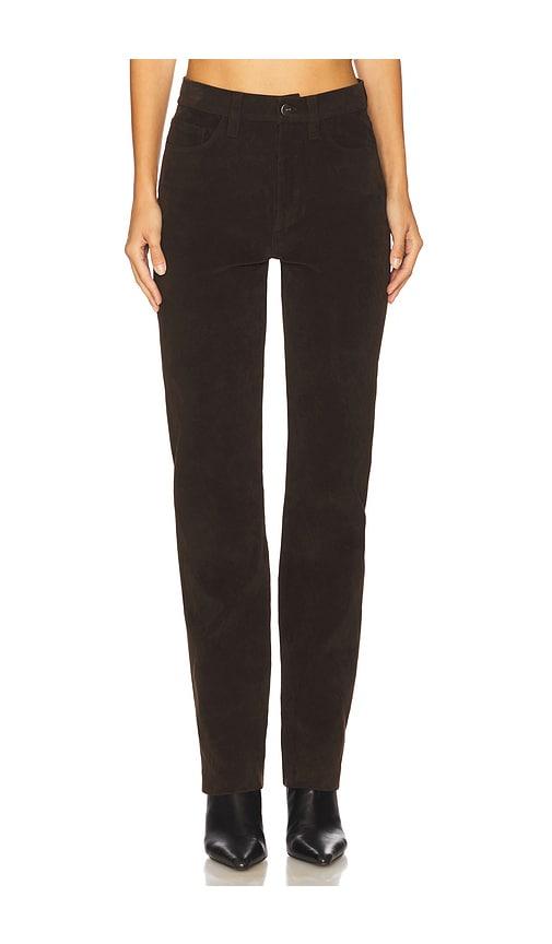 joe's jeans margot slim faux suede pant in chocolate. - size 25 (also in 26, 28, 29, 30, 33)