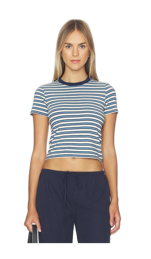 joe's jeans the baby tee shirt in blue. - size l (also in xs, s, m, xl)