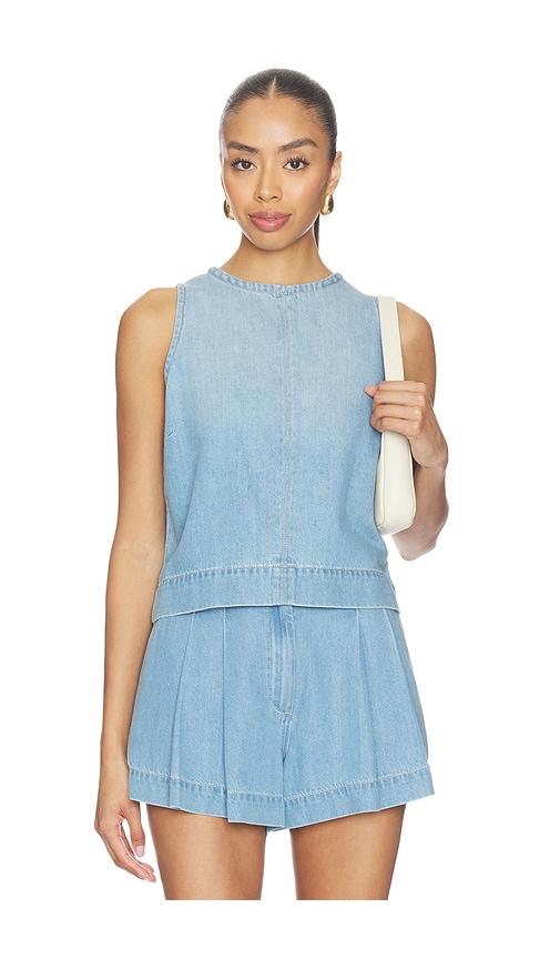 joe's jeans the denim shell top in blue. - size l (also in s, xs, m, xl)